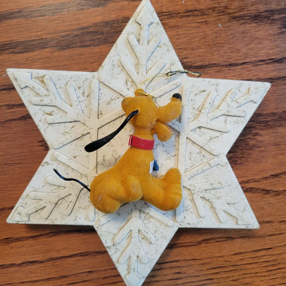 Walt Disney Prod. Vintage Pluto & Disney Donald & Daisy Duck Mini Ornaments